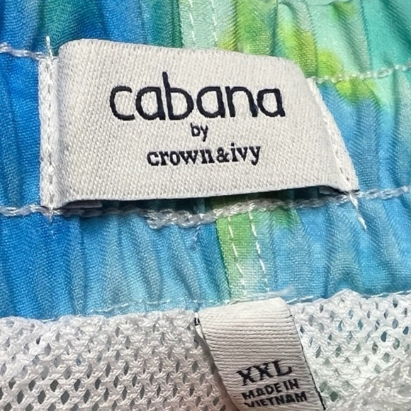 Crown & Ivy Cabana Tie Dye Swim Trunks Size XXL (40-42) - Picture 5 of 10